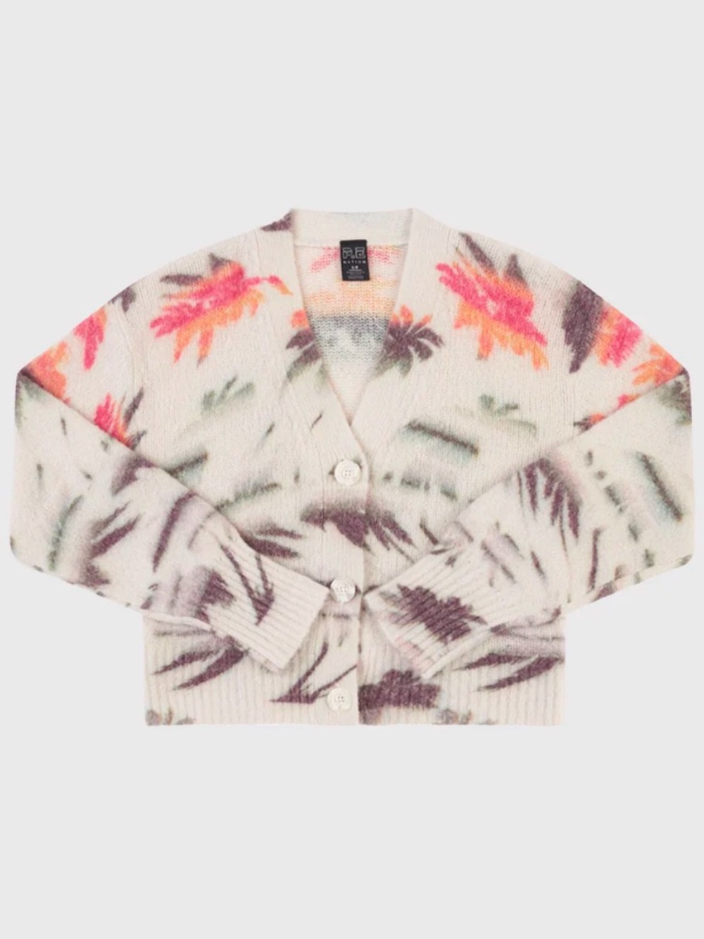 P.E Nation Free Run Knit Jacket Print palm tree Size Medium NEW RARE